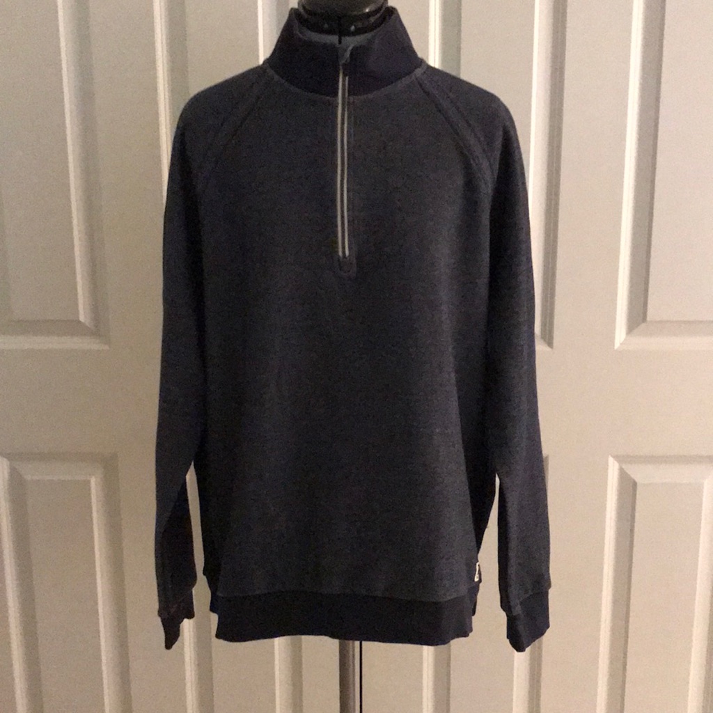 Rhne 1/4 Zip Pullover Sweater In Navy Blue Menâs L